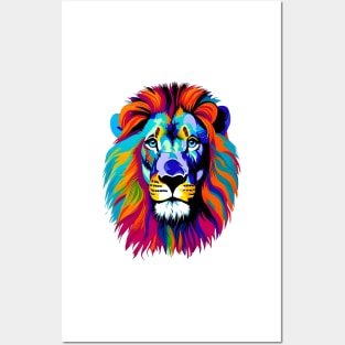 Technicolor Lion Posters and Art